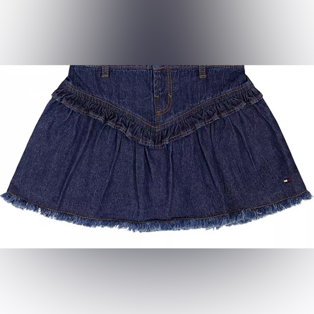 Tommy Hilfiger Little Girls' Blue Denim Flare Skirt